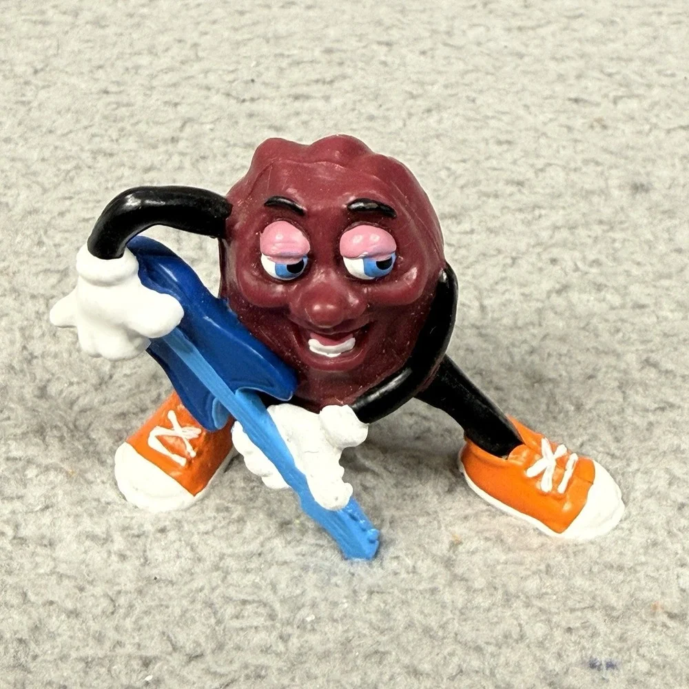 VTG 80s California Raisins Figures Lot of 6 Applause 1988 PVC Musician Surfer